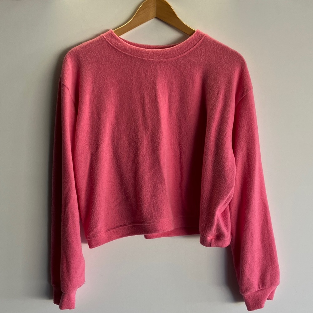 Vibrant Pink Crew Neck Sweater
